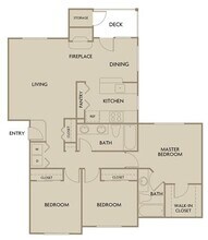 THREE BEDROOM 6-303 floor plan
